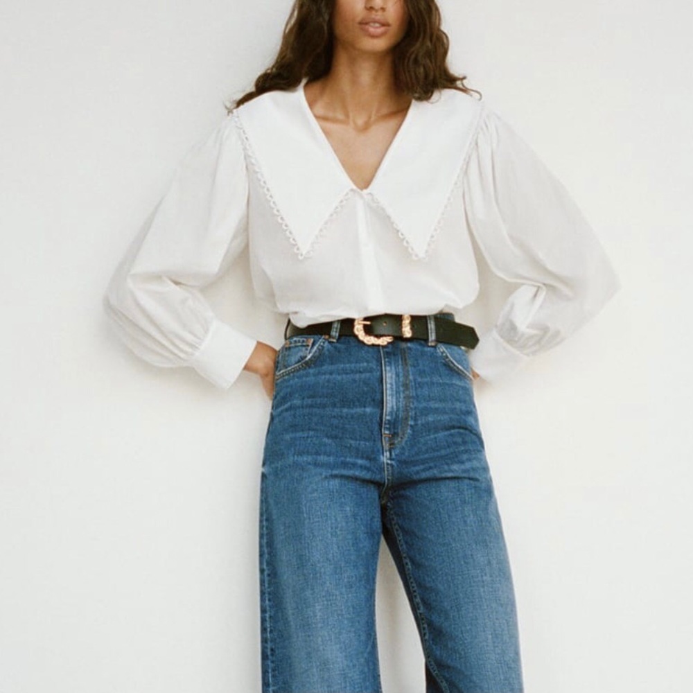 Zara Poplin Collared Shirt